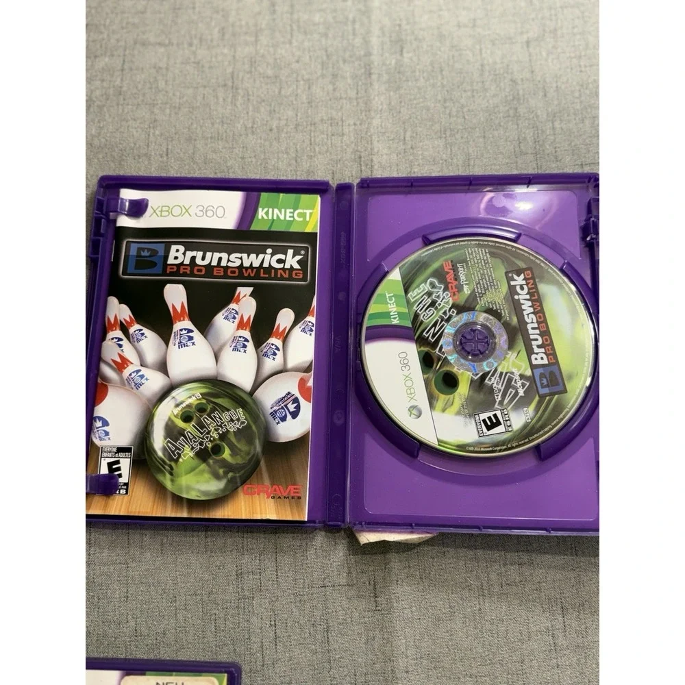 Brunswick Pro Bowling Microsoft Xbox 360 Kinect , 2010 Rated E With Manual